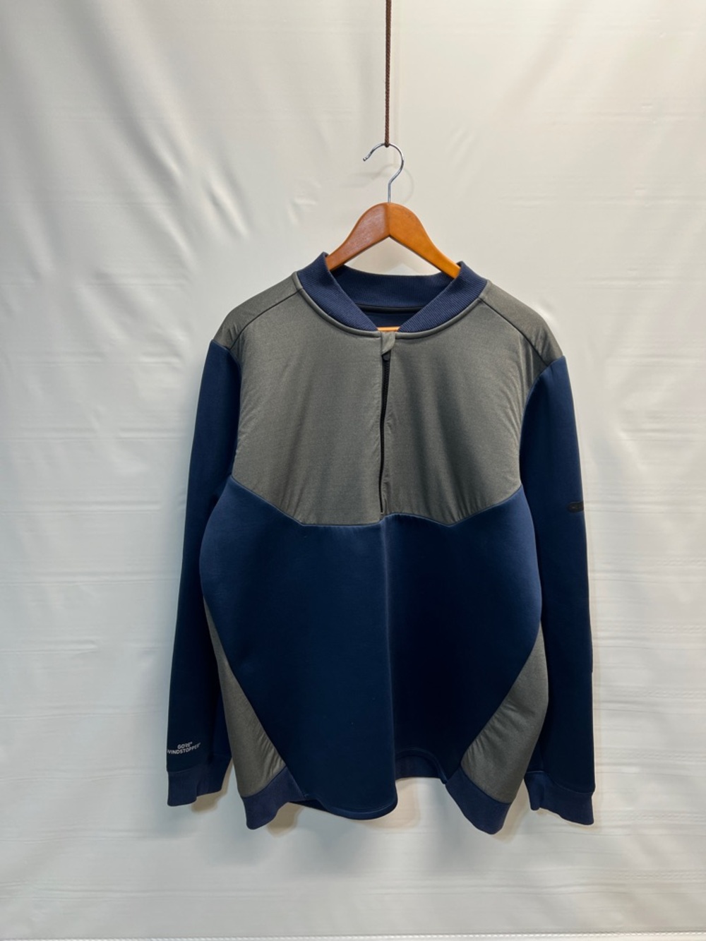 Under Armour Gore Windstopper 1/2 Zip Pullover Jacket Blue Gray Colorblock Men’s